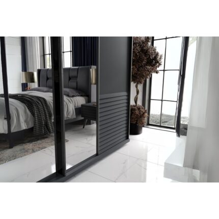 Doressa Cotta Grey Sürgülü Gardırop - Görsel 2