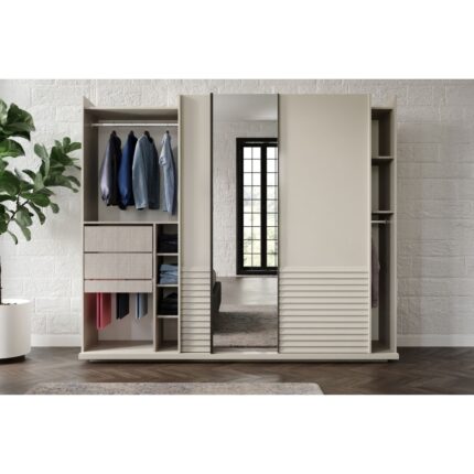 Doressa Cotta Beige Sürgülü Gardırop - Görsel 3