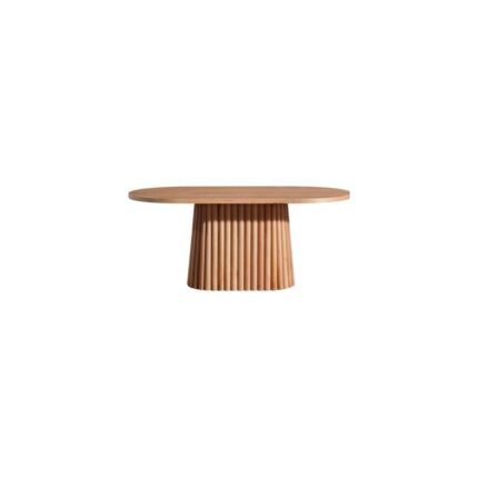Gazzini Furniture Savana Oval Ahşap Bohem Yemek Masası 80X160 - Görsel 2