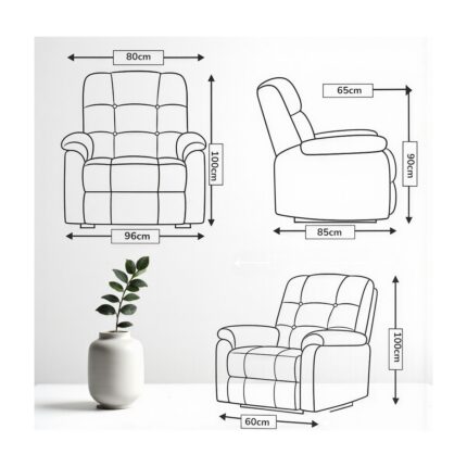 Smarto Relax swiss style TV Koltuğu Hitit Elektrikli Sırt Dayanağı Kontrol Panelli Ergonomik Kadife Polyester Açık Gri Dekoratif Baba Koltuğu - Görsel 5