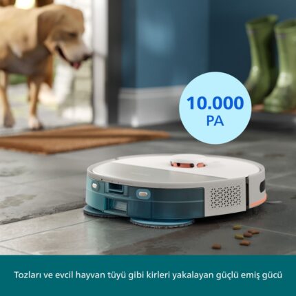 Philips 5000 Serisi Islak Kuru Robot Süpürge, Yüksek Emiş Gücü, Uzun Çalışma Süresi, HomeRun, Otomatik Boşaltma İstasyonu, Beyaz, XU5100/20