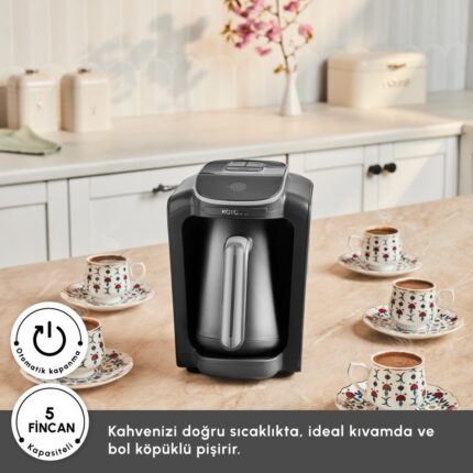 Karaca Hatır Neo Inox Çelik Cezveli Türk Kahve Makinesi Inox - Görsel 4
