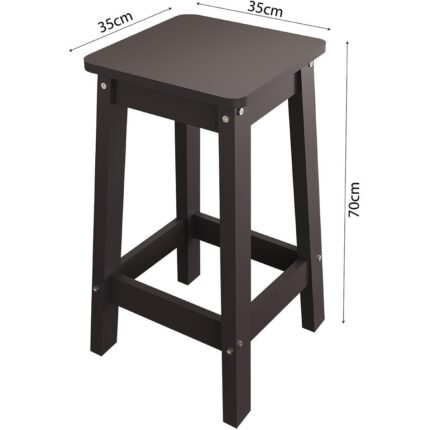 Bimossa Monet G4033 3 Adet Antrasit Tabure Mutfak Adası Antrasit Gövde Carrara Mermer Desen Üst Şaraplıklı - Görsel 5