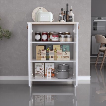Pratico Plus Çok Amaçlı 2 Kapaklı Dolap Sonomo Beyaz - Görsel 4