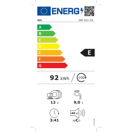 Seg SBM 4021 XIE 4 Programlı Bulaşık Makinesi - Görsel 2
