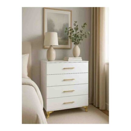 Ninna Mobilya Gold ???? 4 Çekmeceli Modern Şifonyer – 70X80X40 Cm, Geniş Depolama Alanı, Şık Tasarım