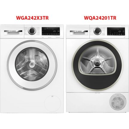 Bosch WGA242X3TR - WQA24201TR 9 kg Çamaşır Kurutma Makinesi 2'li Set