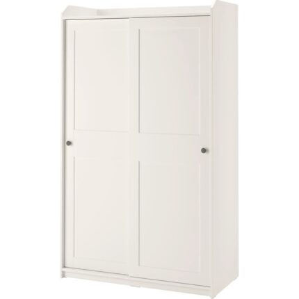 IKEA Hauga Sürgü Kapaklı Gardırop Beyaz 118 x 55 x 199 Cm