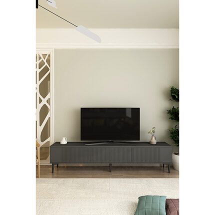 Ceneyra TSA1803A- Corsa Tv Stand, Tv Sehpası 180CM Antrasit - Görsel 2