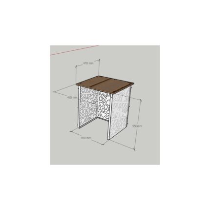 ZMT Design Dekoratif Lazer Kesim Metal 3’lü Zigon Sehpa Takımı - Görsel 5