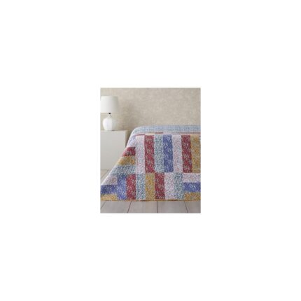 Mena Rise Log Cabin Patchwork Size Çok Amaçlı Örtü Pembe - Görsel 3