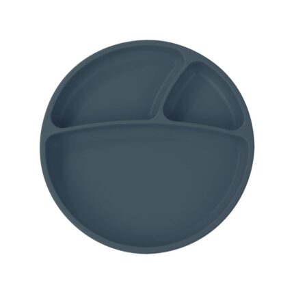 Misda Store Porsiyon Vakum Tabanlı Silikon Tabak Deep Blue
