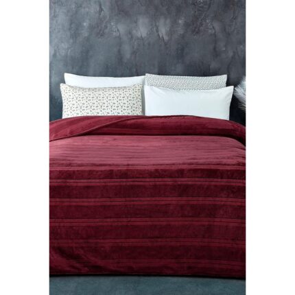 Mena Rise Yumuşak Tek Kişilik Battaniye 150X230 cm Kırmızı