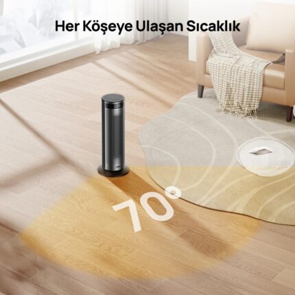 Dreo Solaris 628 Akıllı Elektrikli Isıtıcı – Hızlı Isıtma, Sessiz Çalışma, Enerji Tasarruflu Isı Kontrolü - Görsel 5