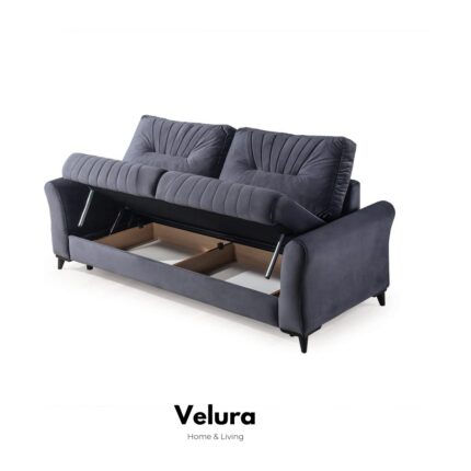 Velura Home & Living Alaf Üçlü Kanepe & 3'lü Koltuk - Gri - Görsel 5