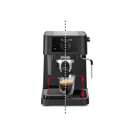 Stilosa Ec 230.BK – Geleneksel Espresso Süzgeç Makinesi, Manuel Süt Köpürtücülü Espresso Makinesi, Espresso Tozu, 1 L Su Tankı, Siyah - Görsel 2