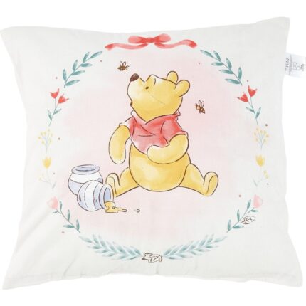 Mena Rise The Pooh Lisanslı Karakter BASKILI%100 Pamuk Kırlent, Çok Renkli, 40X40 cm