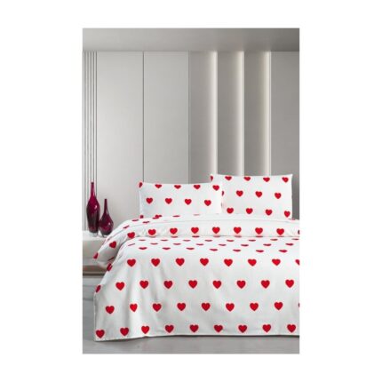 Mena Rise Hamlet Tek Kişilik Çarşafı Pike Yatak Örtüsü 170 x 230 Bordo