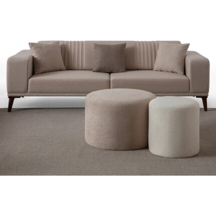 Edsy Home Regnar 3+3+1+1 Koltuk Takımı Sütlü Kahve