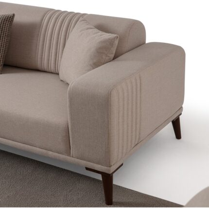 Edsy Home Regnar 3+3+1+1 Koltuk Takımı Sütlü Kahve - Görsel 5
