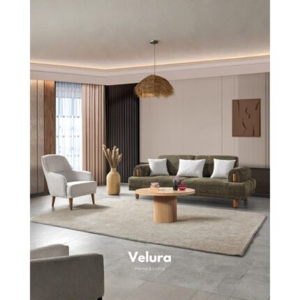 Velura Home & Living Salda Üçlü Kanepe & 3'lü Koltuk - Yeşil - Görsel 5