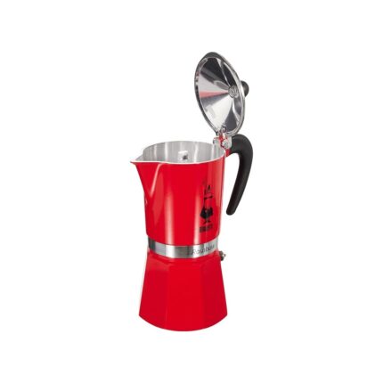 - Rainbow: 6 Cups Ocak Üstü Espresso Pişirici - 250ML - Kırmızı Renk - Alüminyum Gövde - Patentli Güvenlik Valfi - Tüm Ocak Türleri Için Uygundur (Indüksiyon Hariç) - Görsel 4
