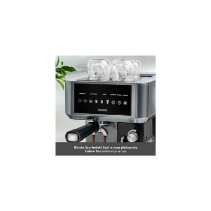 Mycaffe Barista S10 Entegre Süt Hazneli, Espresso, Latte ve Cappuccino Makinesi Galaxy Grey - Görsel 5