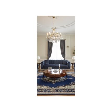 Perla Sofa Ekonomik Velar Üçlü Koltuk Lacivert