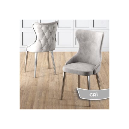 Canisa Galya Serisi Lak Panel 90X168 Sabit Beyaz Mermer Desen Mutfak Masa Takımı 4 Sandalye - Görsel 4