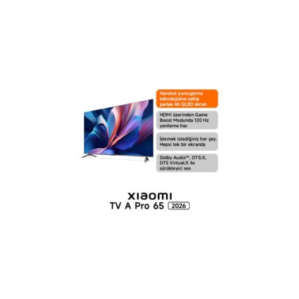 Xiaomi  A Pro 65 2026 - 4K Ultra HD Google Smart Uydu Alıcılı QLED TV - Görsel 2