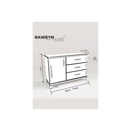 Raweyn Quercus Full Ahşap Konsol 80CM - Görsel 4