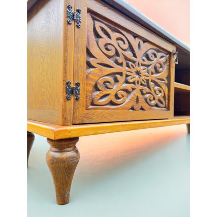 Boz Yapı Dekorasyon Woodshape %100 Doğal Ahşap Tv Ünitesi 119*35*44 - Görsel 5