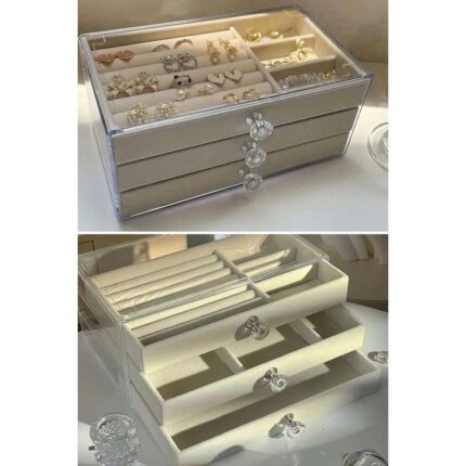 Aspata Store Buğz House By House Üç Katlı Çekmeceli Takı Kozmetik Organizer - Görsel 2
