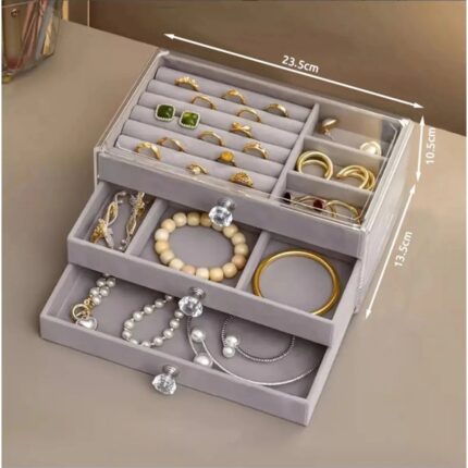 Aspata Store Buğz House By House Üç Katlı Çekmeceli Takı Kozmetik Organizer - Görsel 5