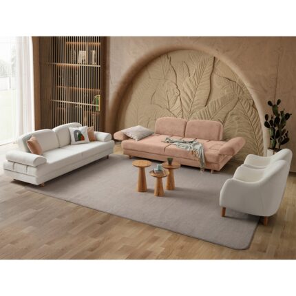Eymense Aries Yataklı Sandıklı Koltuk Takımı 3+3+1+1 Pembe - Görsel 4