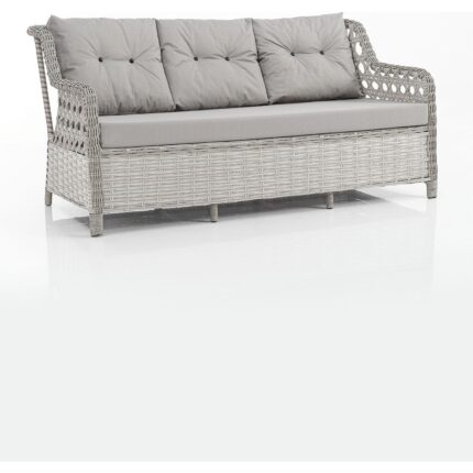 EVDEMO Eren Rattan Puflu Bahçe Balkon Takımı 3+1+1 Gri - Görsel 3